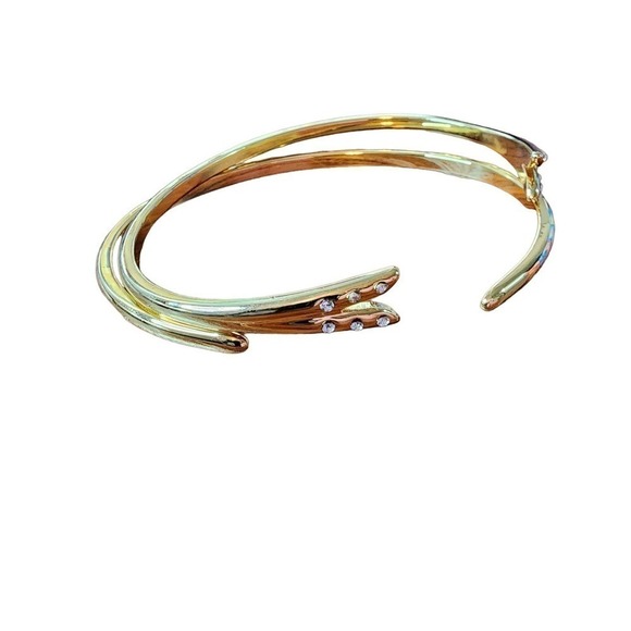 NEW Michelle Campbell Rachel Zoe Gold Tone Talon Faux Jewel Beach Set Bracelet - Picture 2 of 7